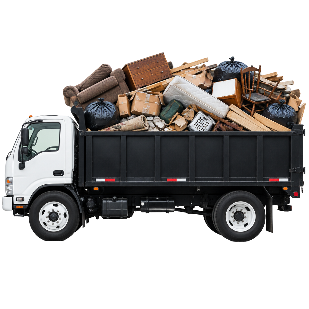 Full Truck Load of junk in a removal truck