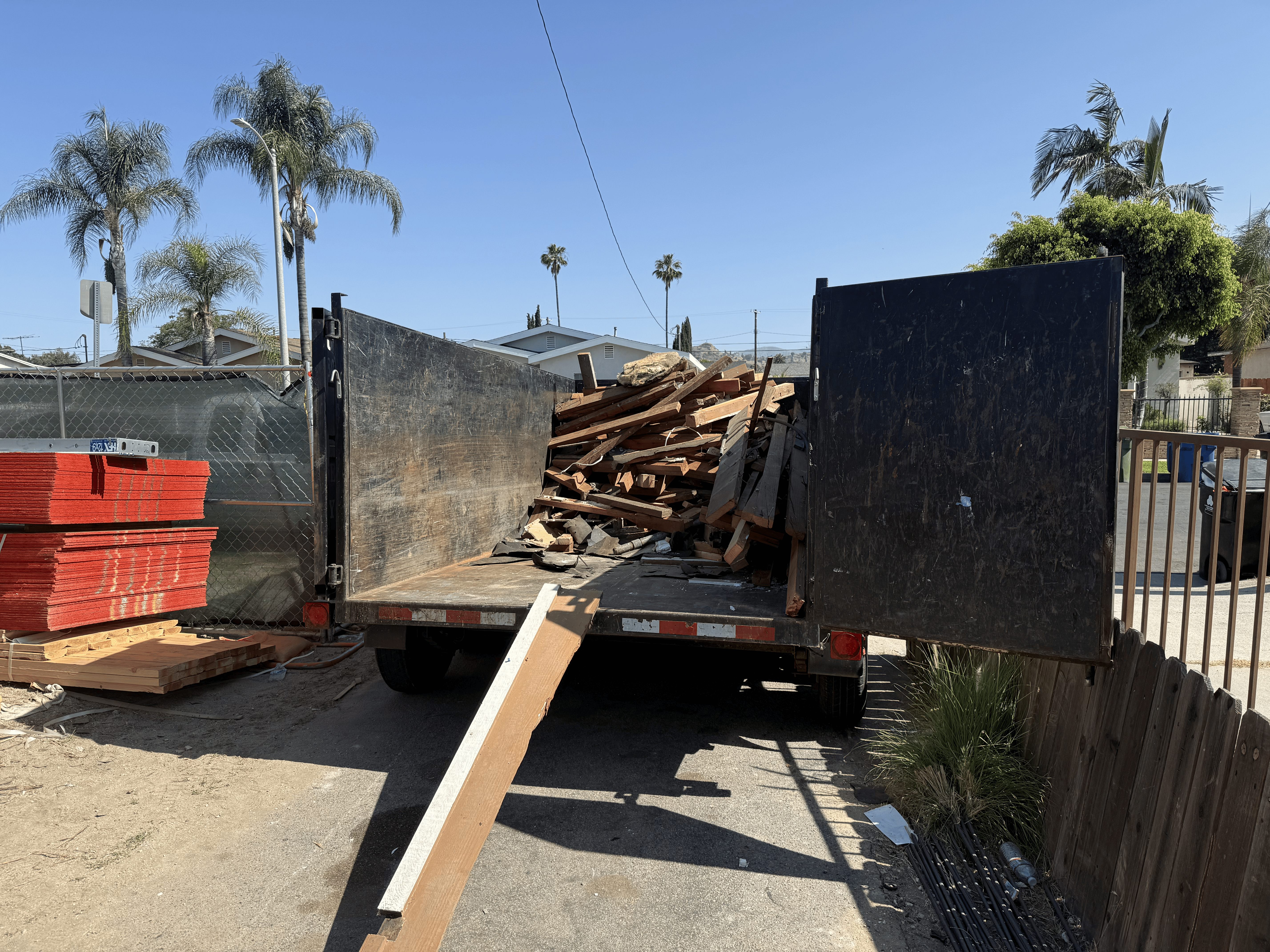 Commercial Junk Removal in Encino example construction debris